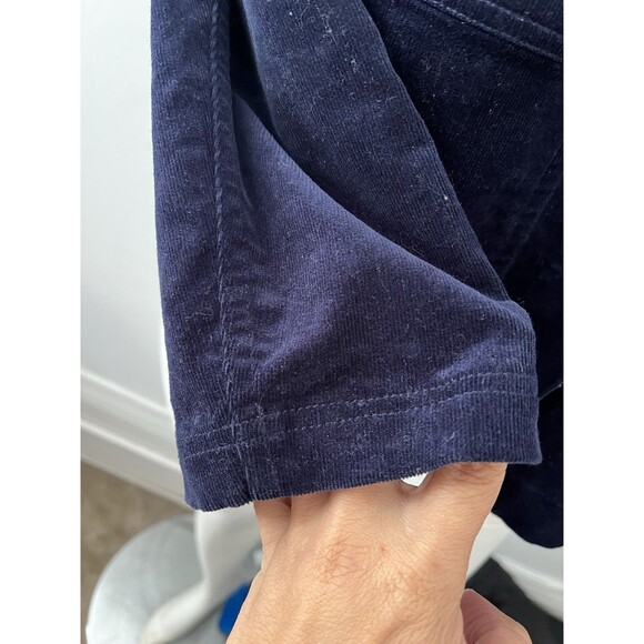 Navy Blazer Crushed Velvet Draper James Jacket With Pockets Size Medium - Picture 5 of 8